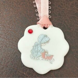 January birthstone Enesco Pendant with Pink Ribbon